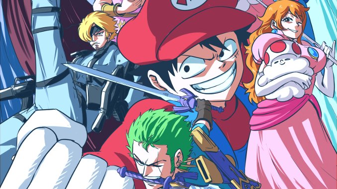 One Piece-Fan zeichnet Ruffy und seine Freunde im Nintendo-Look