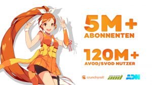 Crunchyroll feiert Meilenstein: Mehr als 5 Millionen zahlende Nutzer